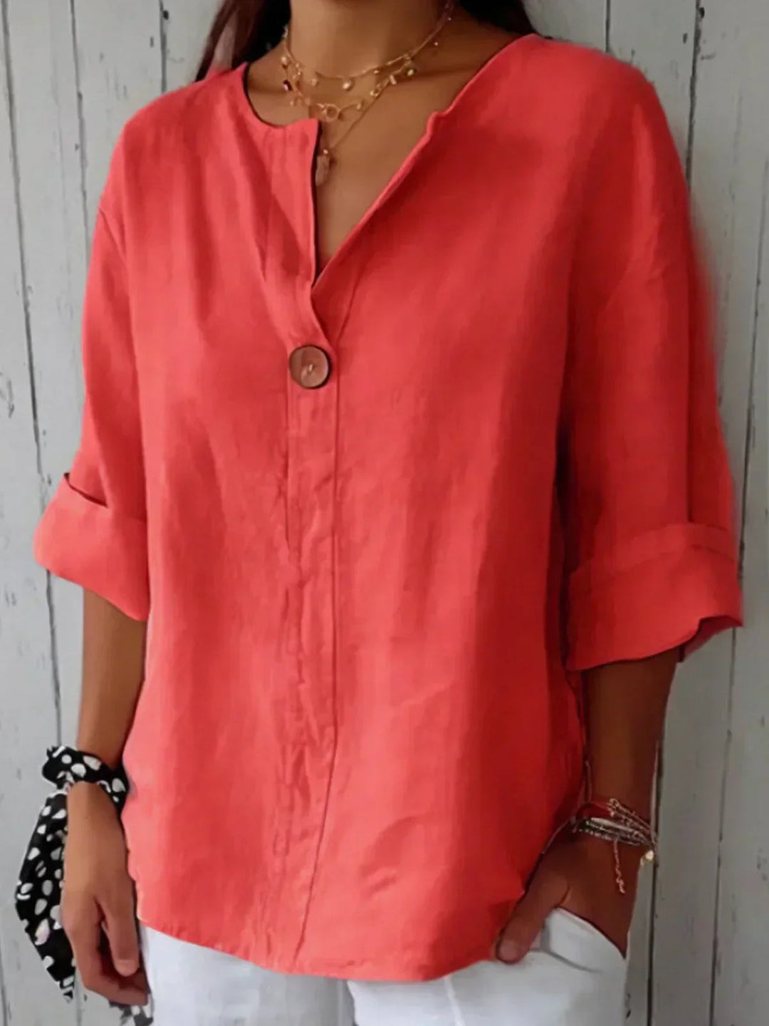 Maxine™ | Effortless Relaxed Button Blouse