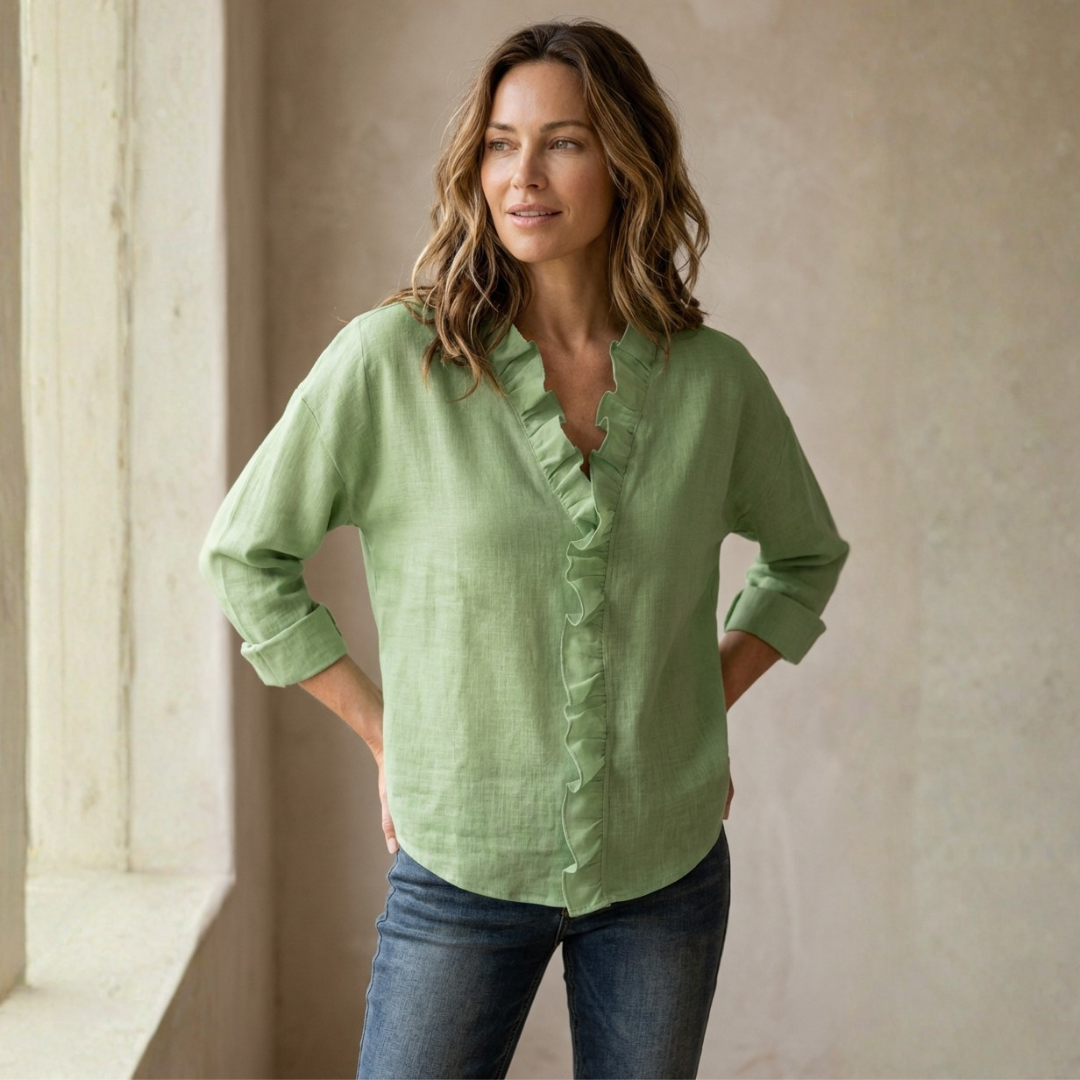 Patricia | Ruffled V-Neck Blouse