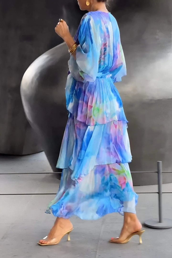 Mellie™ | Elegant Flowy Layered Midi Dress
