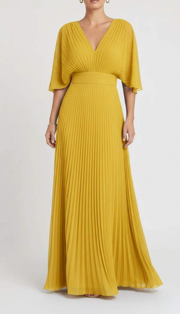 Roxie™ | Formal Pleated Evening Maxi Dress