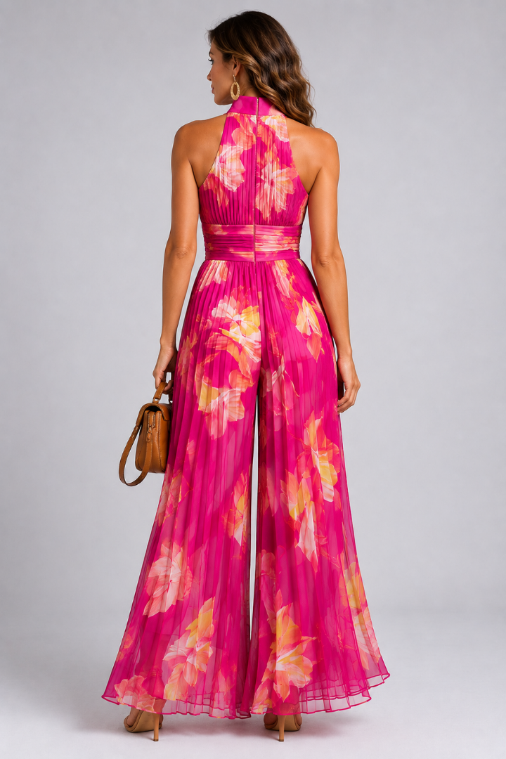 Maribel™ | Floral Print Chiffon Jumpsuit
