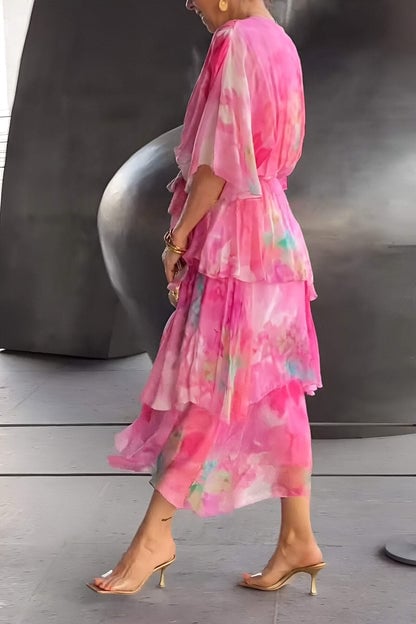 Mellie™ | Elegant Flowy Layered Midi Dress