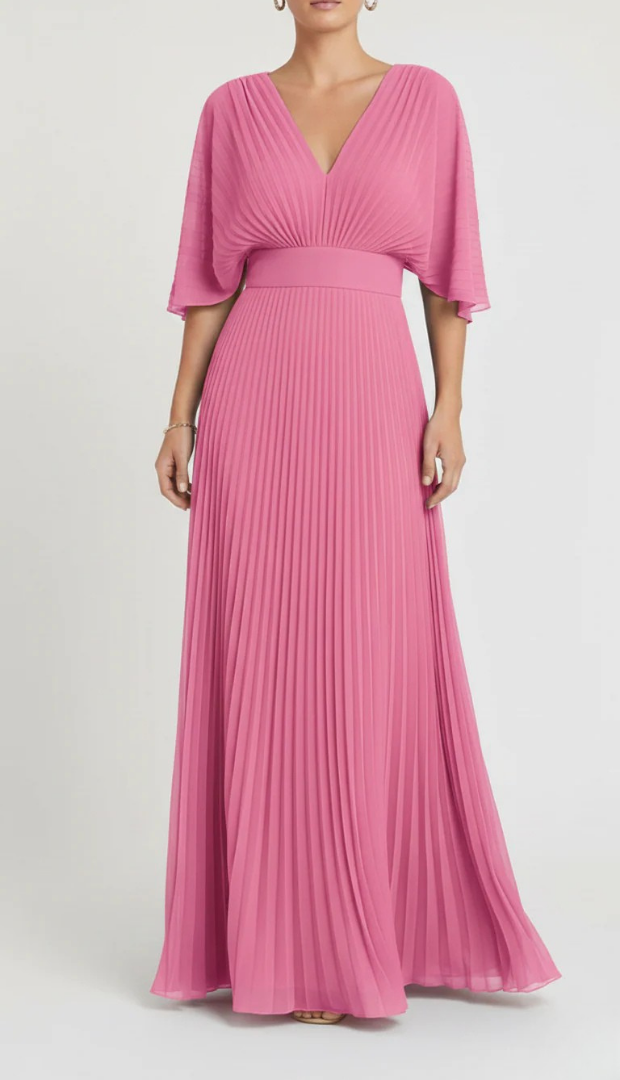 Roxie™ | Formal Pleated Evening Maxi Dress
