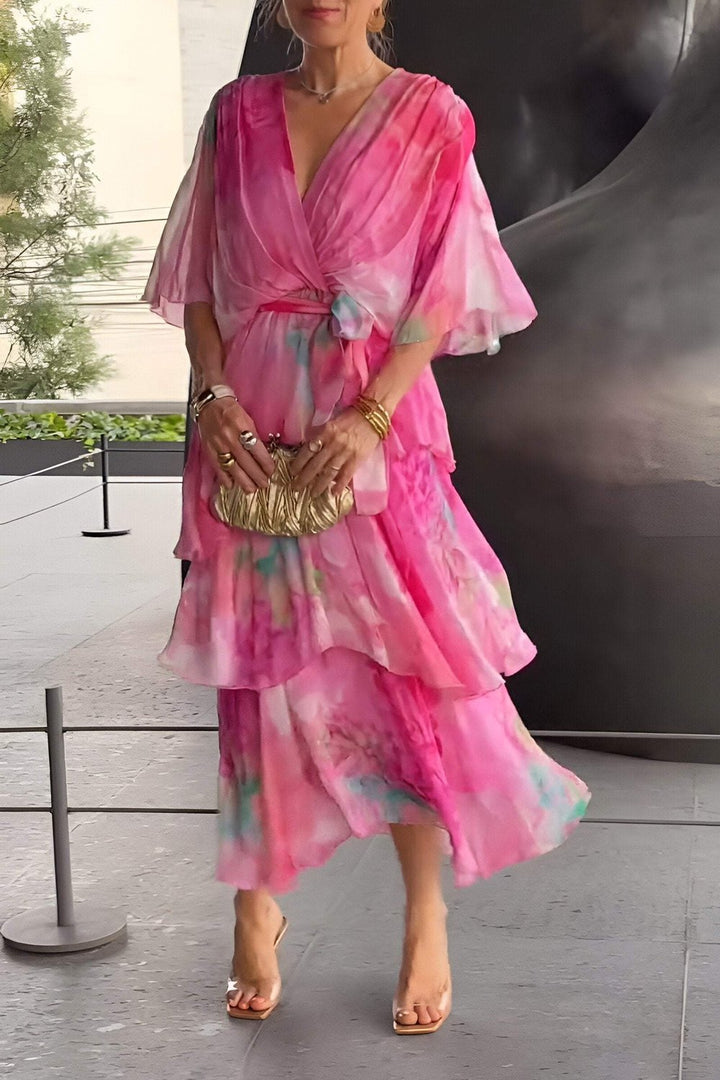 Mellie™ | Elegant Flowy Layered Midi Dress