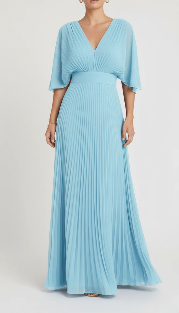 Roxie™ | Formal Pleated Evening Maxi Dress