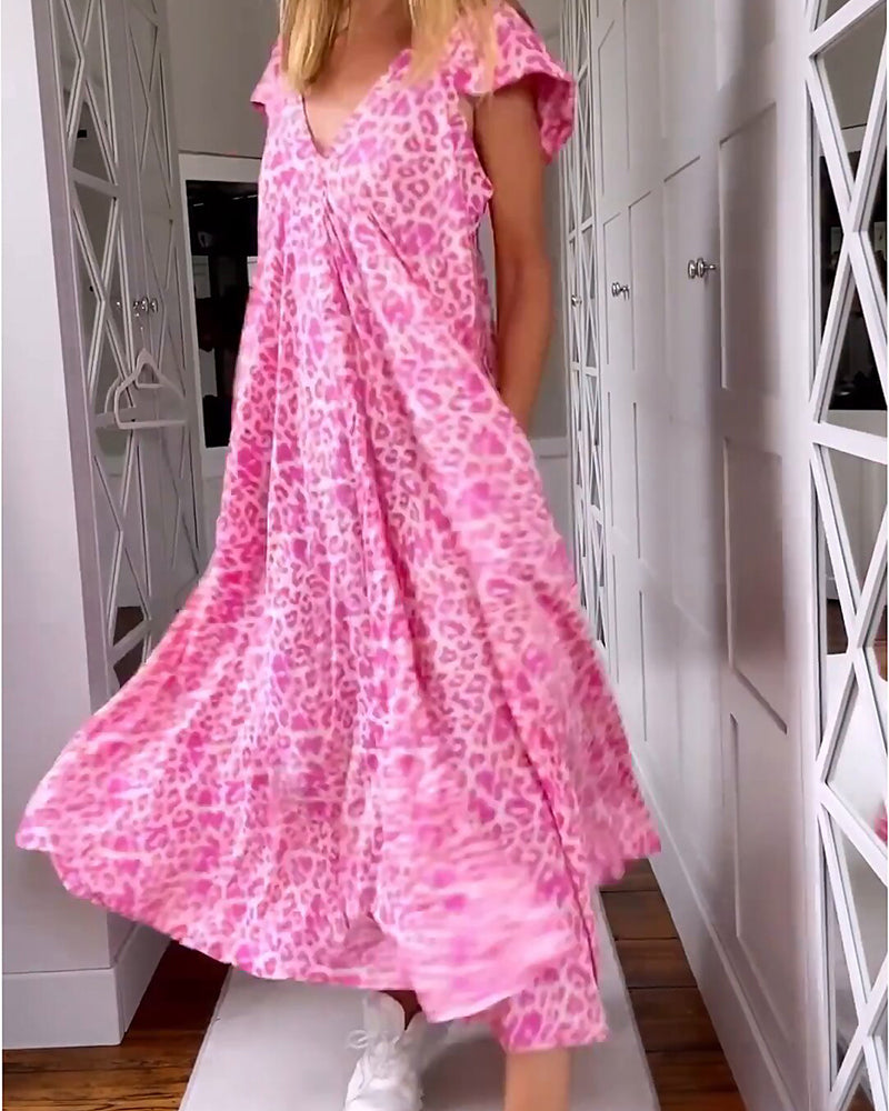 Phoebe™ | Casual Leopard Print Maxi Dress