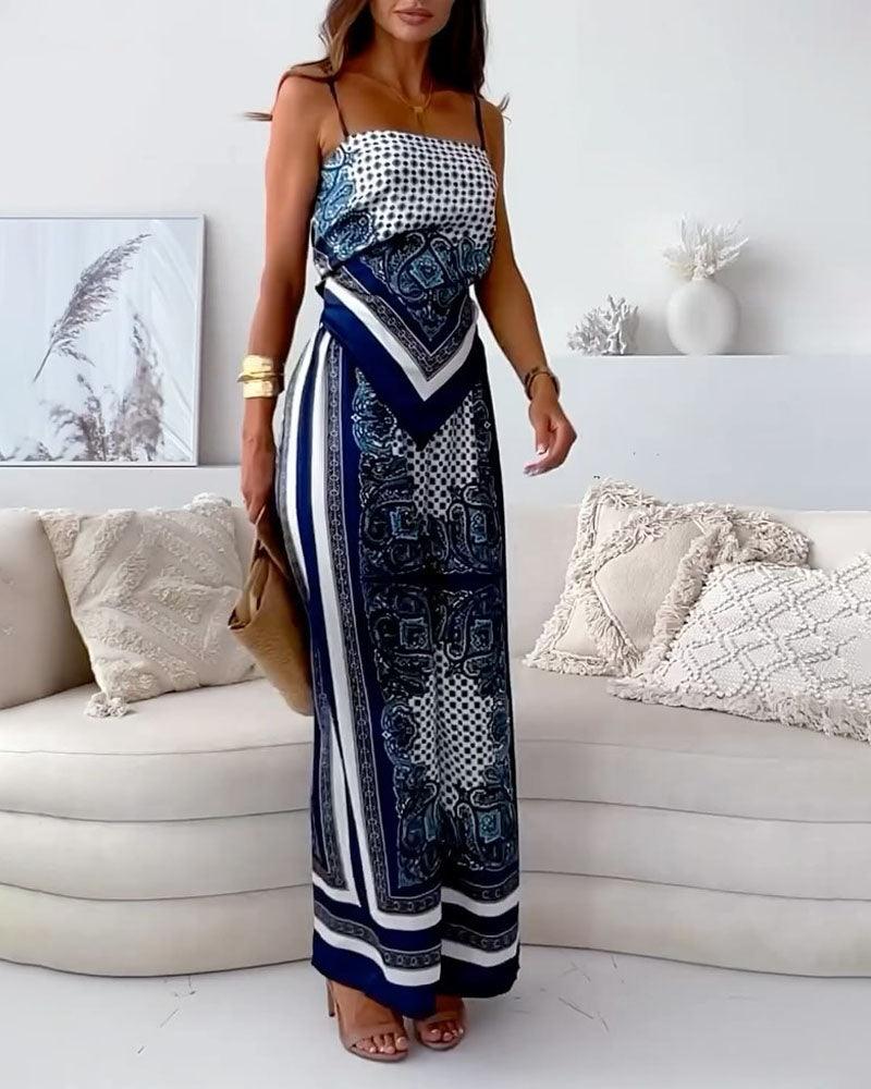Esther™| Soft Patterned Wide-Leg Set