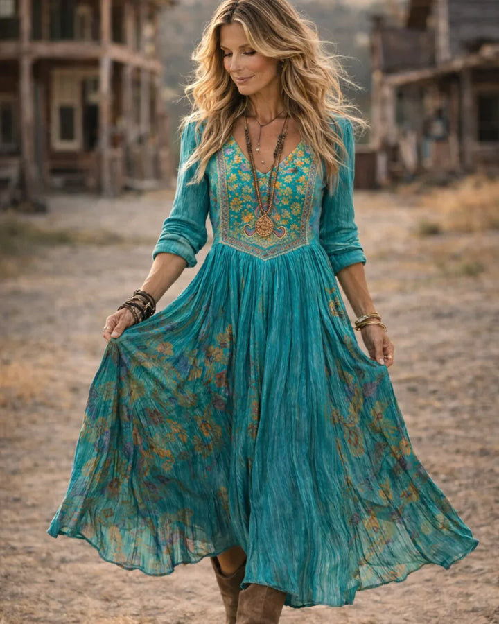 Heidi™ | Elegant Embroidered Maxi Dress