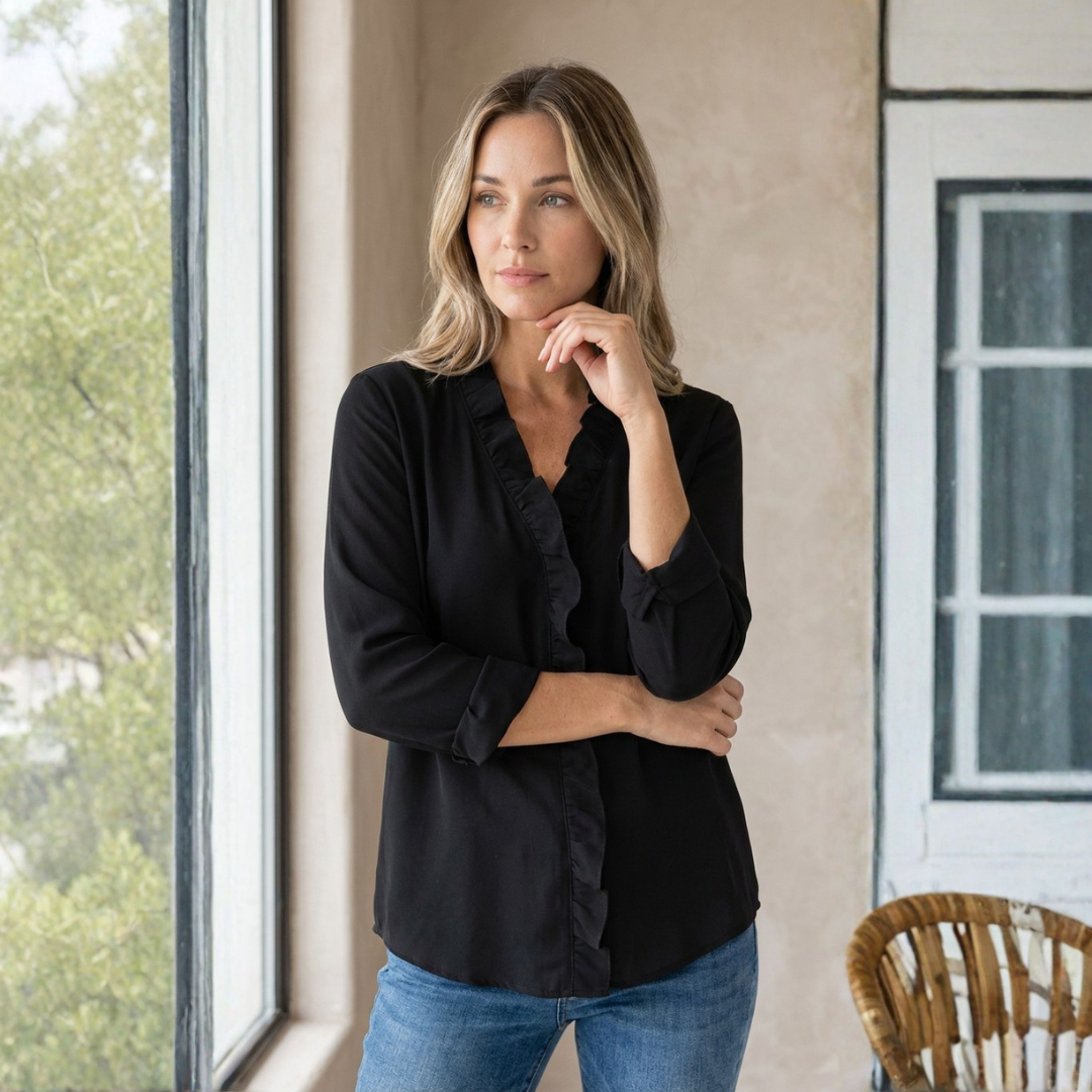Patricia | Ruffled V-Neck Blouse