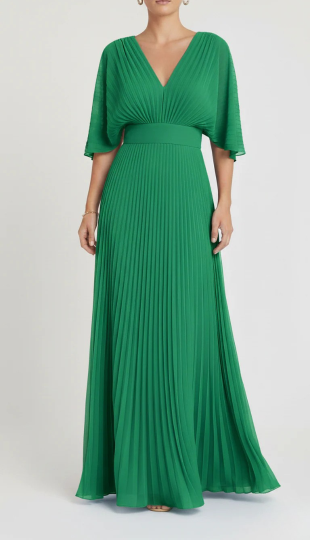Roxie™ | Formal Pleated Evening Maxi Dress