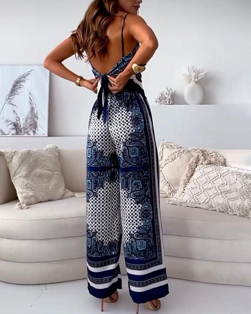 Esther™| Soft Patterned Wide-Leg Set