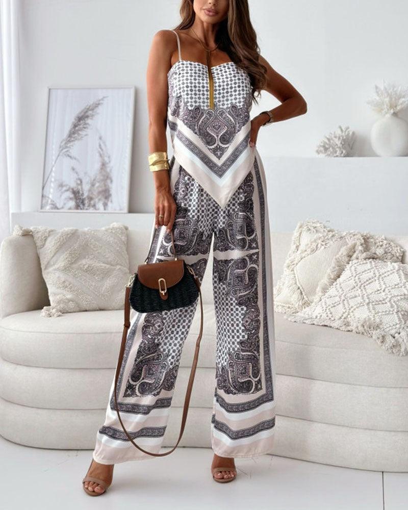 Esther™| Soft Patterned Wide-Leg Set