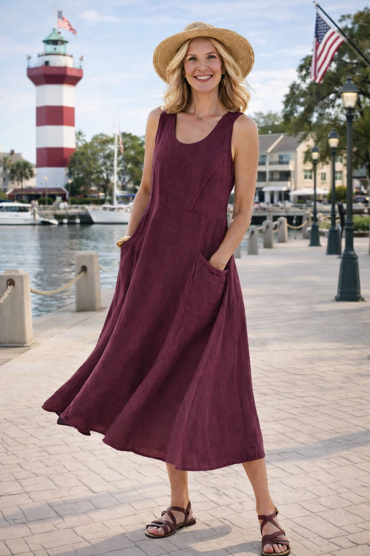 Shirley™ | Effortless Relaxed Pocket Midi Dress