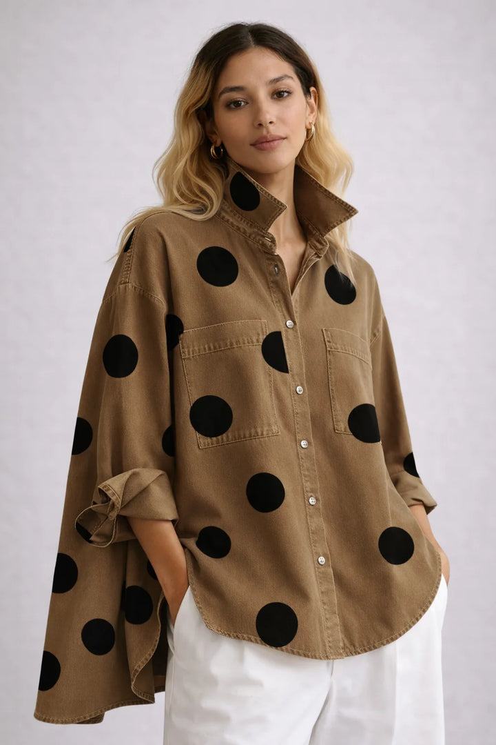 Bonnie™ | Elegant Artistic Polka Printed Top