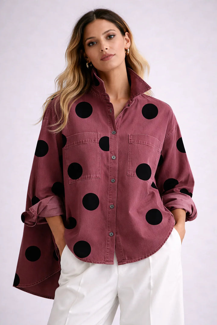 Bonnie™ | Elegant Artistic Polka Printed Top