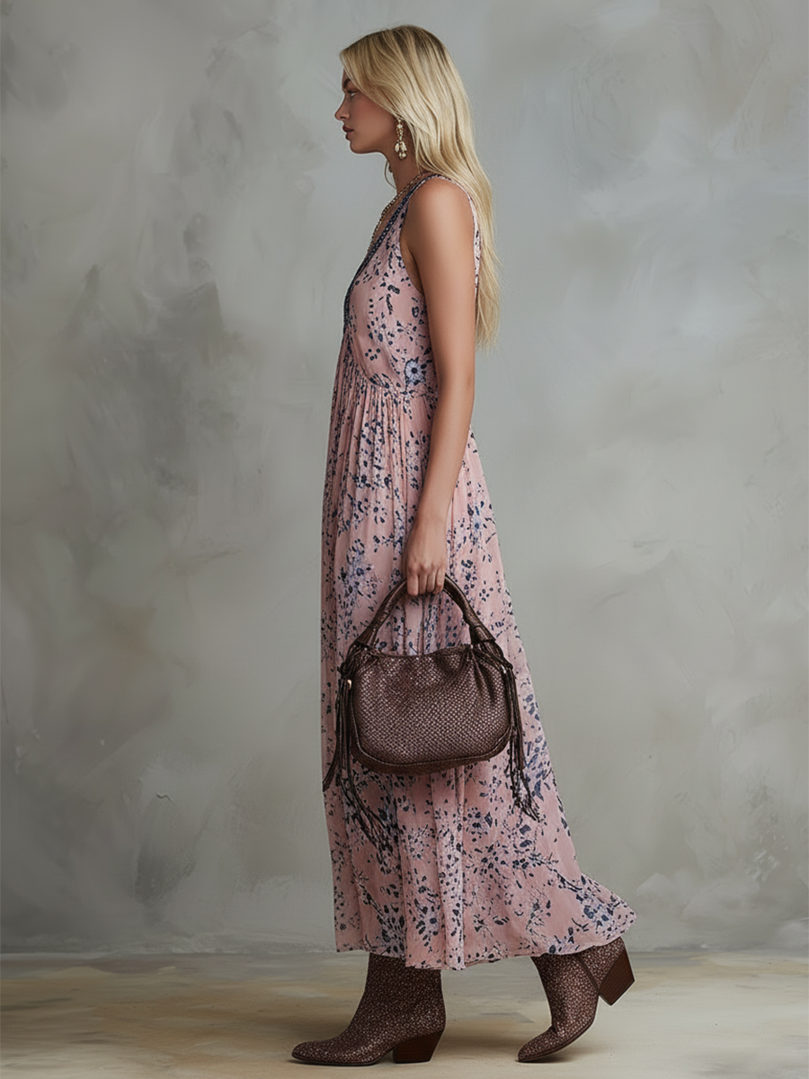 Odessa™ | Flowing Summer Print Maxi Dress