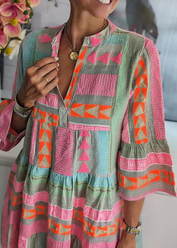 Wanda™ | Relaxed Fit Printed Tiered Summer Dress