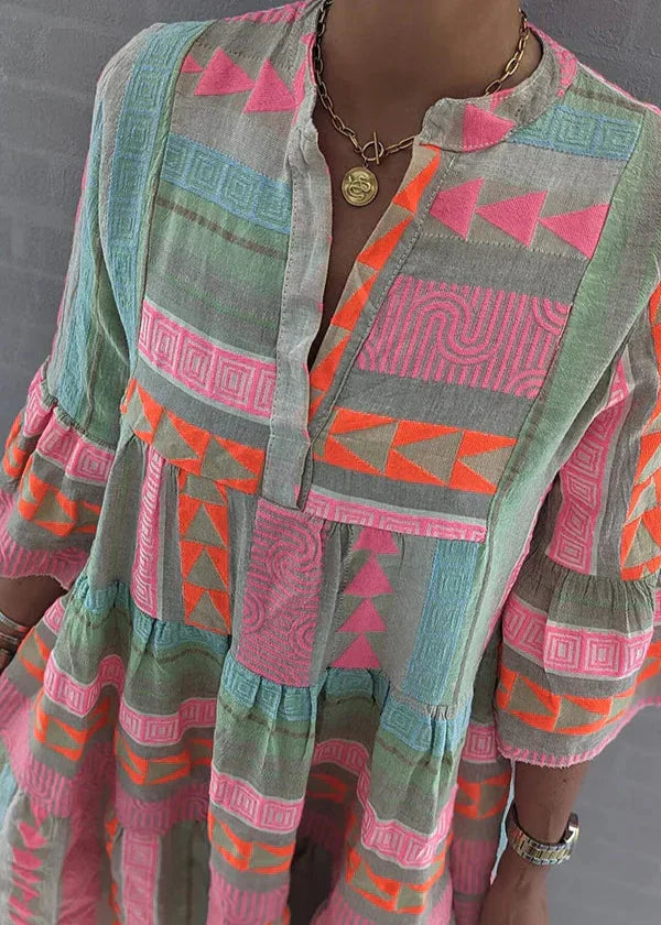 Wanda™ | Relaxed Fit Printed Tiered Summer Dress