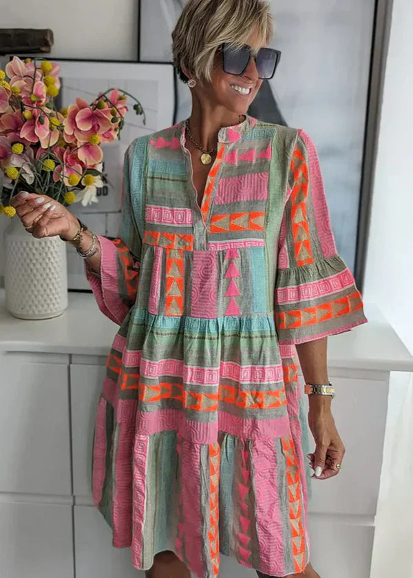 Wanda™ | Relaxed Fit Printed Tiered Summer Dress