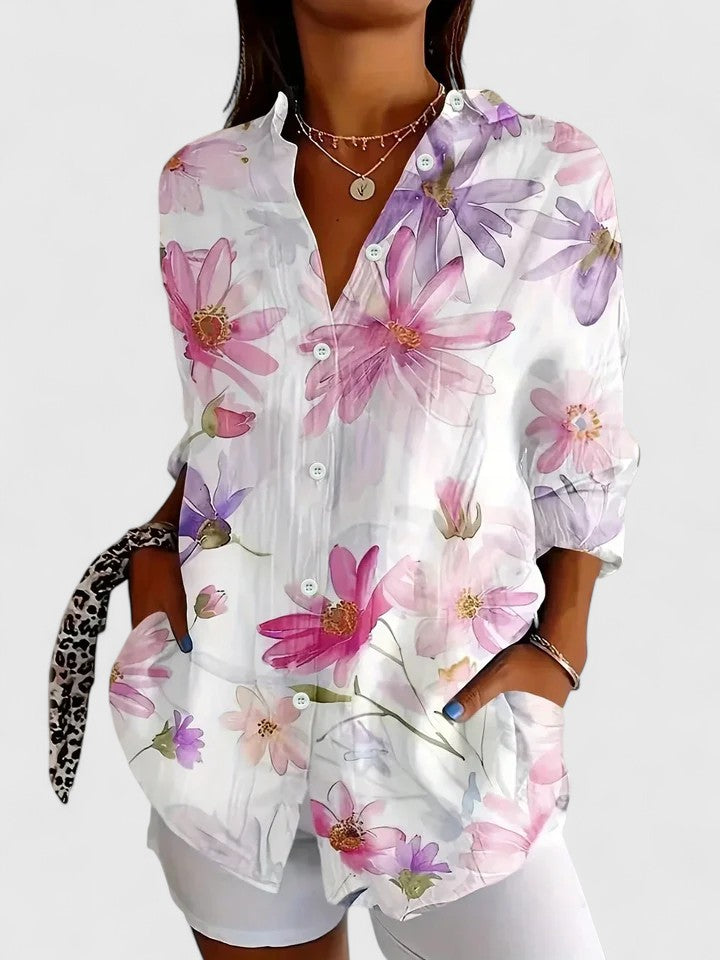 Anica | Artistic Button-Up Blouse
