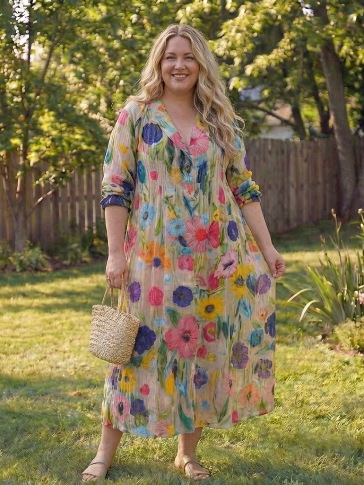 Serena™ | Effortless Boho Floral Maxi Dress