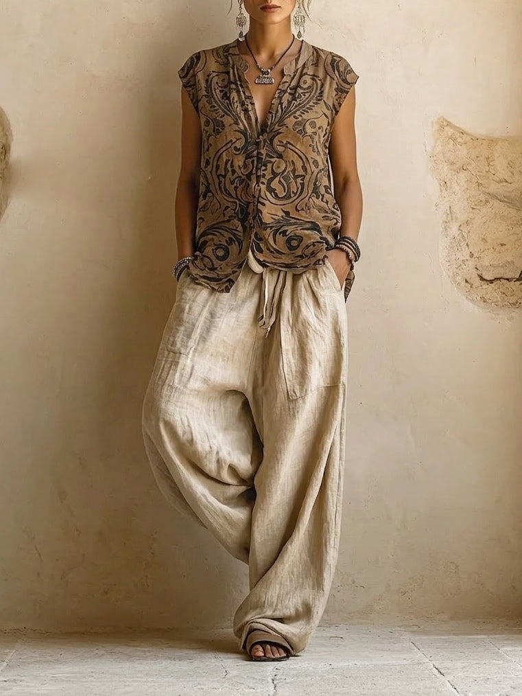 Arielle™ | Relaxed Premium Cotton Linen Summer Set
