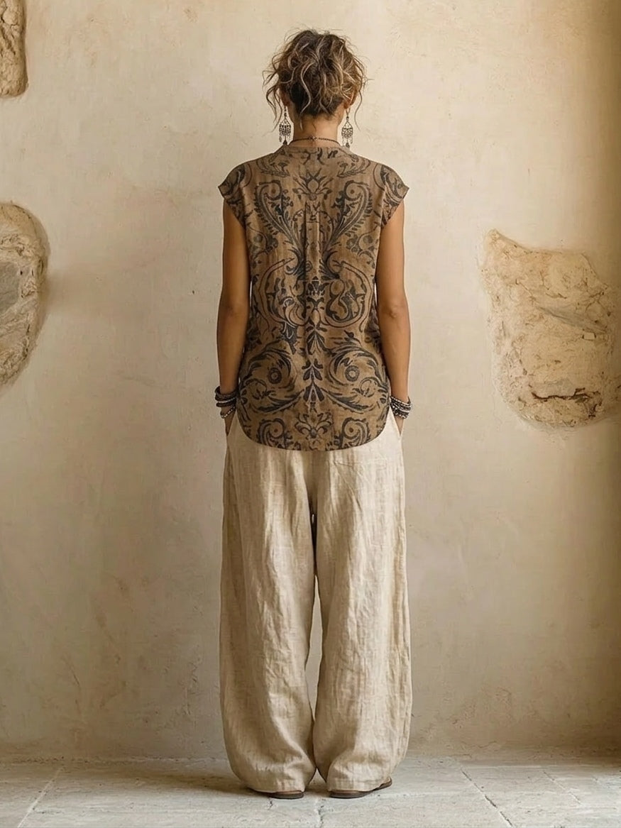 Arielle™ | Relaxed Premium Cotton Linen Summer Set