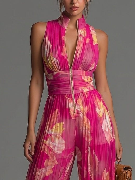 Maribel™ | Floral Print Chiffon Jumpsuit