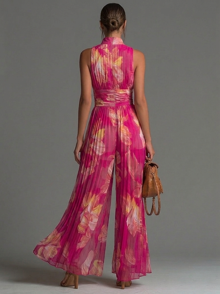 Maribel™ | Floral Print Chiffon Jumpsuit
