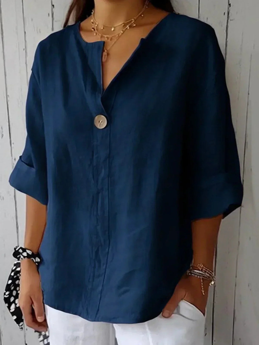 Maxine™ | Effortless Relaxed Button Blouse