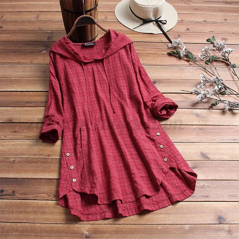 Ghisele | Linen Tunic Hoodie
