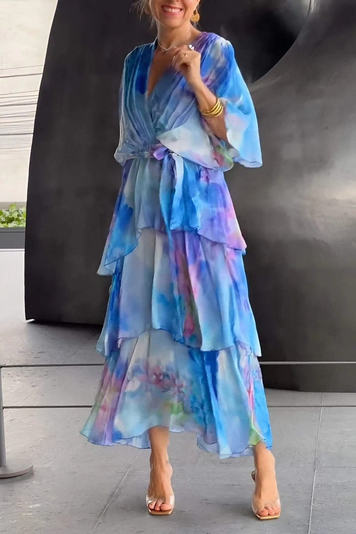 Mellie™ | Elegant Flowy Layered Midi Dress