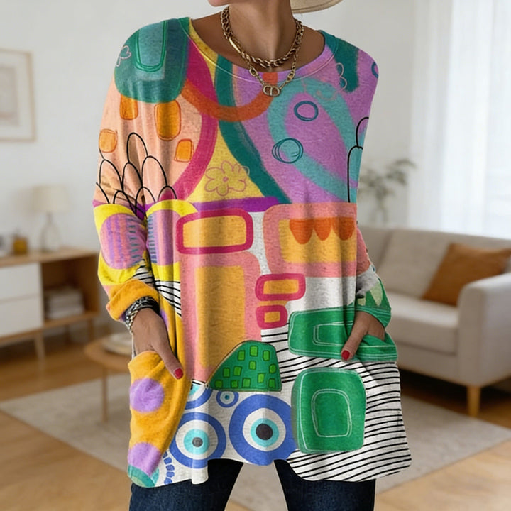Millie™ | Relaxed Fit Colorful Print Top