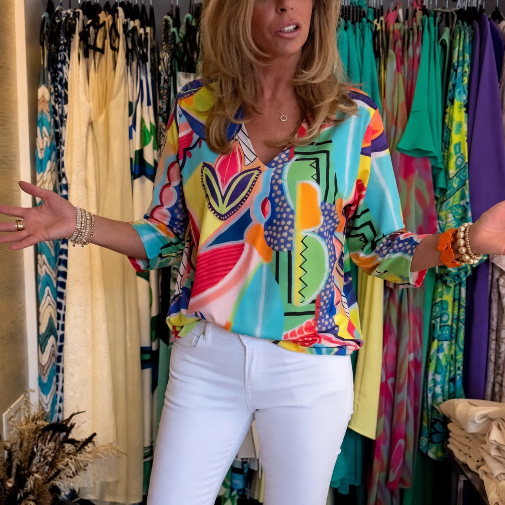 Lovie™ | Chic Relaxed Fit Women’s Blouse