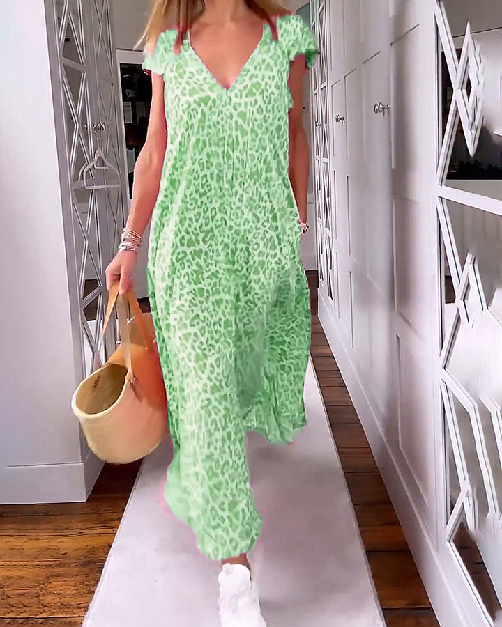 Phoebe™ | Casual Leopard Print Maxi Dress